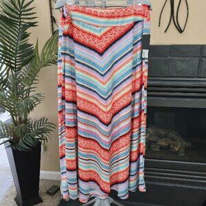 NWT GNW maxi colorful skirt sz XL